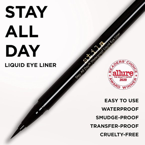 NIB Stila Stay All Day Waterproof Liquid Eye Liner - Intense Black - 0.016 oz. - Picture 5 of 9